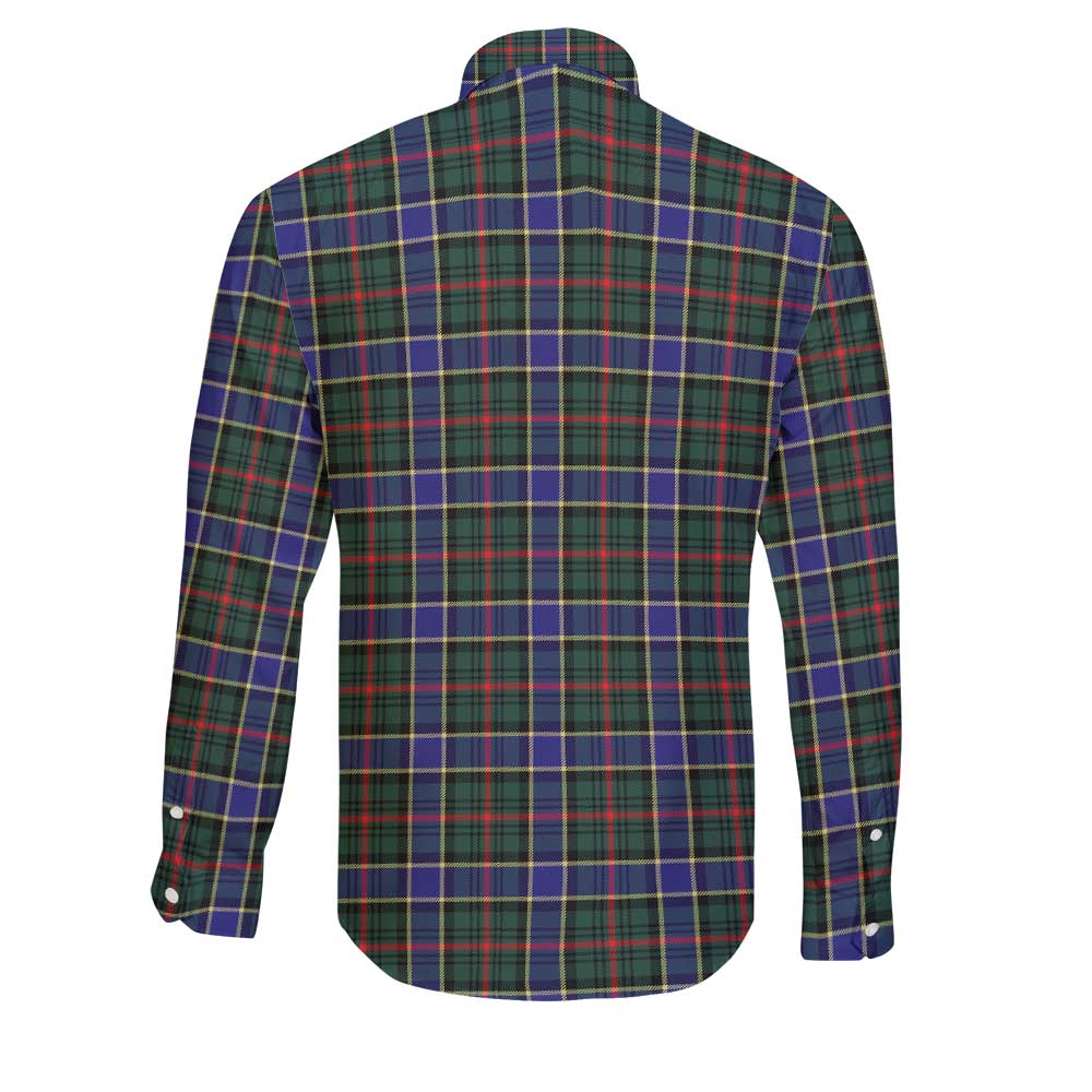 Clan Ogilvie Tartan Long Sleeve Button Shirt Crest And Plaid Basic Style
