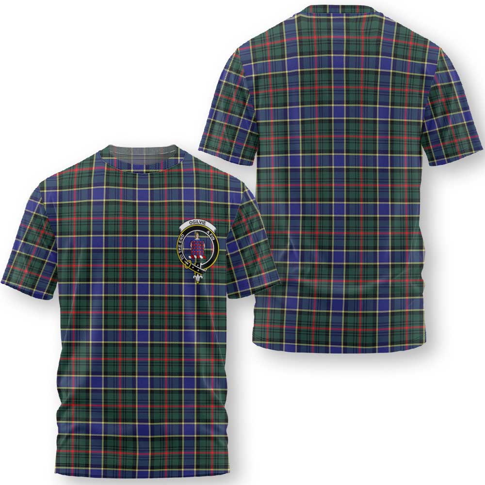 Clan Ogilvie Tartan Men T Shirt Crest And Plaid Basic Style