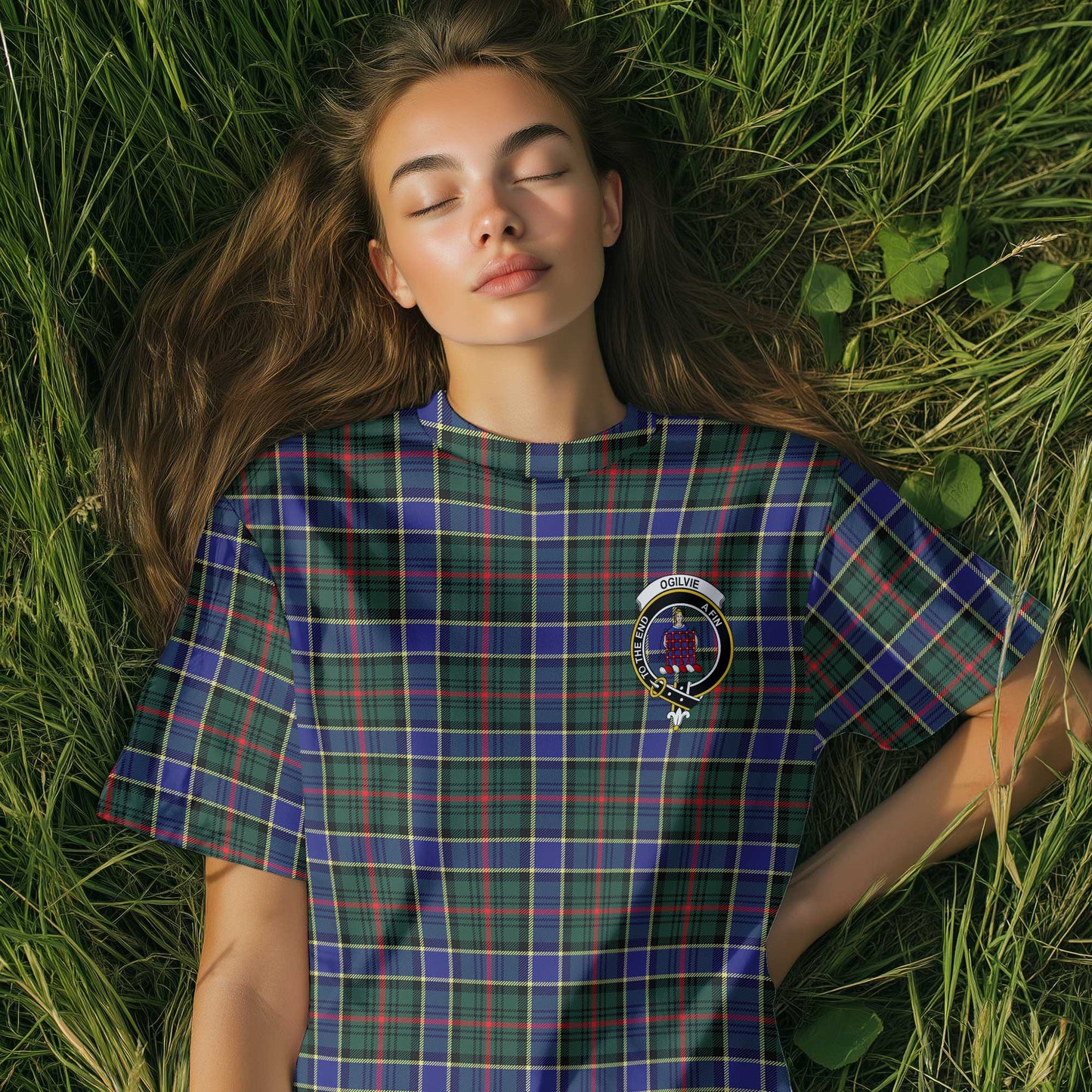 Clan Ogilvie Tartan Women T Shirt Crest And Plaid Basic Style