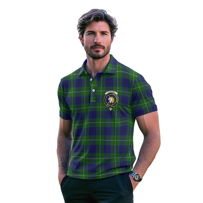 Clan Oliphant Tartan Golf Tartan Men Polo Shirt Crest And Plaid Basic Style