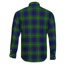 Clan Oliphant Tartan Long Sleeve Button Shirt Crest And Plaid Basic Style