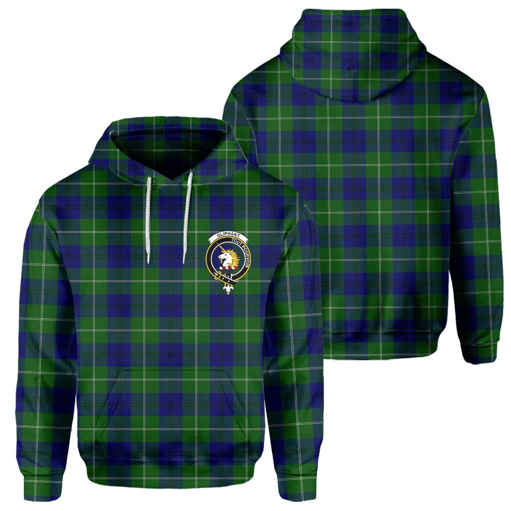 Clan Oliphant Tartan Men Hoodie Crest And Plaid Basic Style