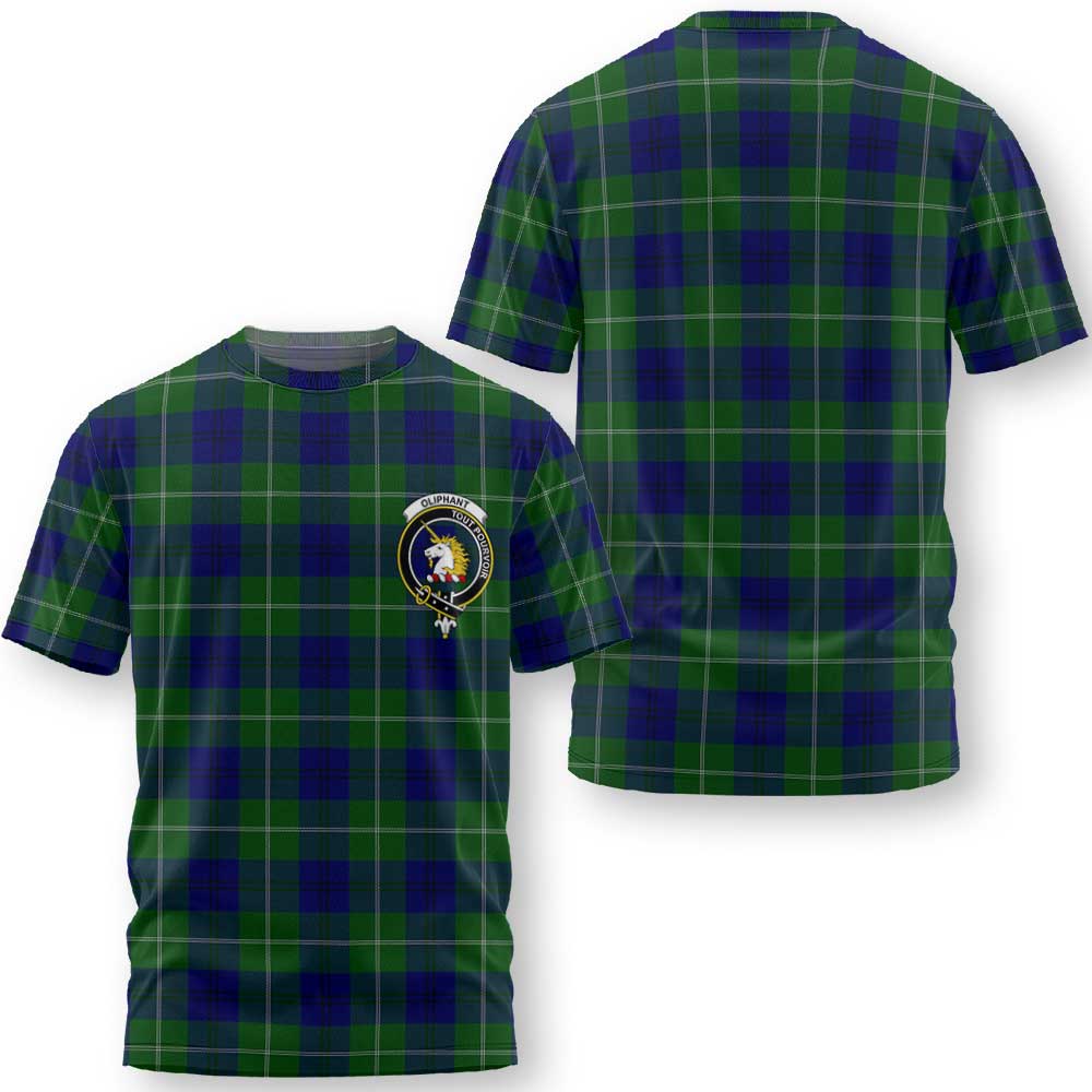 Clan Oliphant Tartan Men T Shirt Crest And Plaid Basic Style