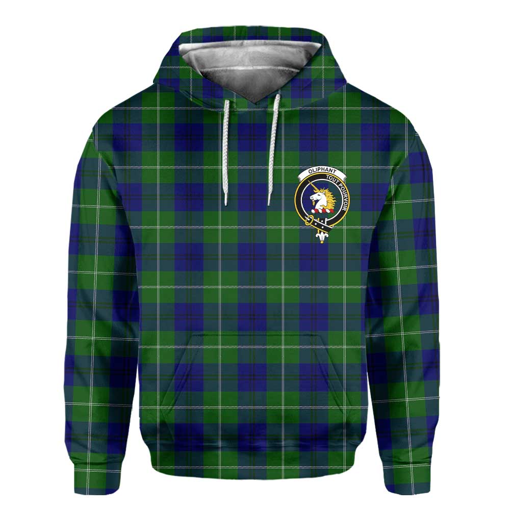 Clan Oliphant Tartan Women Hoodie Crest And Plaid Basic Style