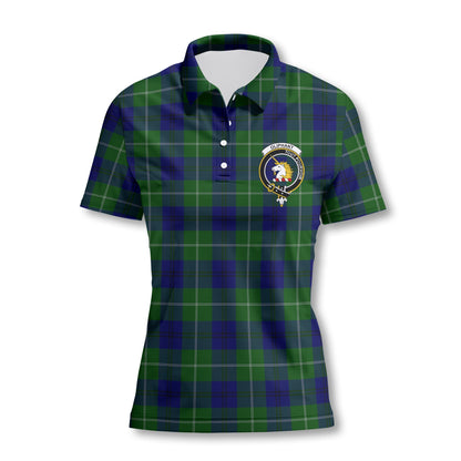 Clan Oliphant Tartan Women Polo Shirt Crest And Plaid Basic Style