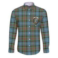 Clan Paisley Tartan Long Sleeve Button Shirt Crest And Plaid Basic Style