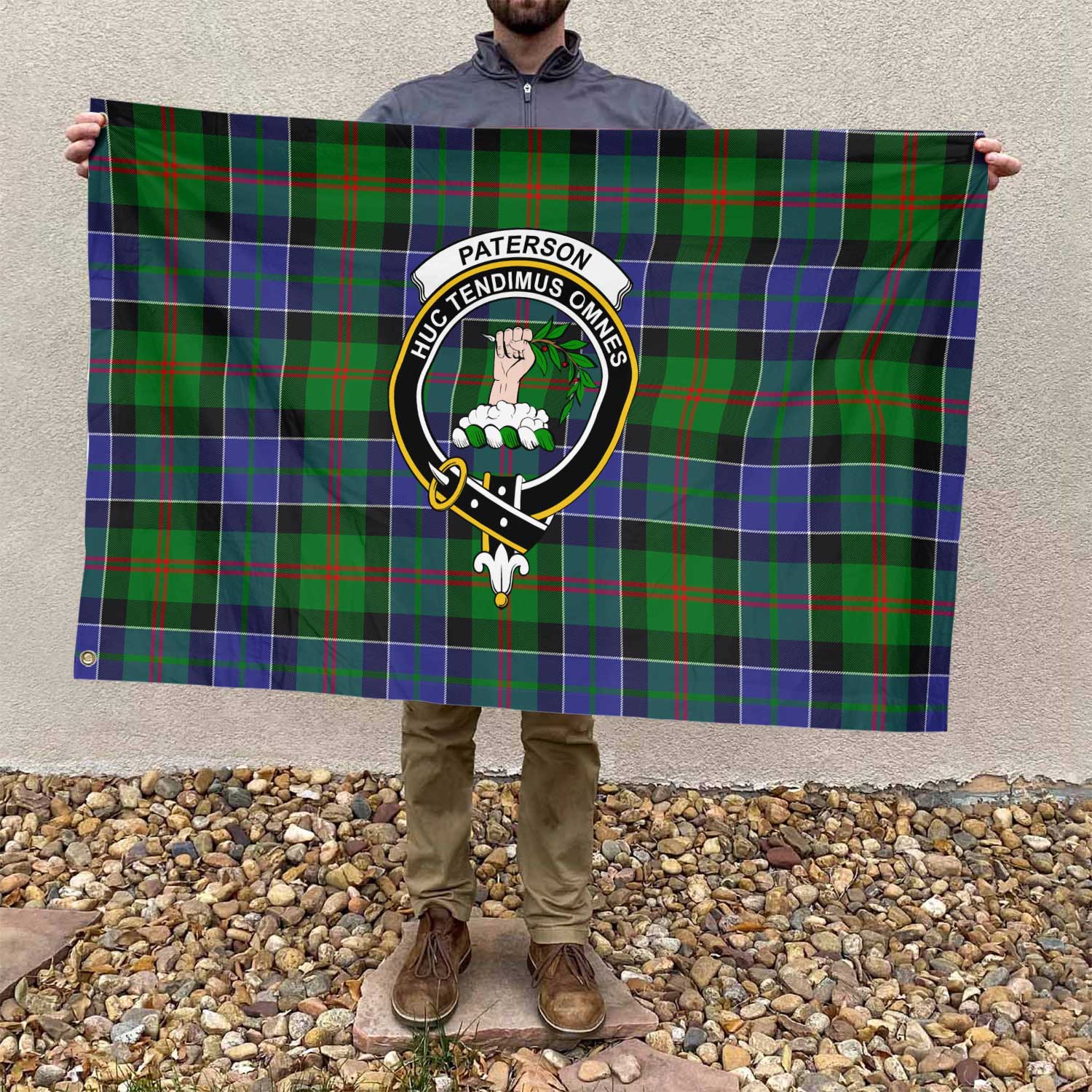 Clan Paterson Tartan Flag 1 Crest And Plaid Basic Style Tartan House Flag Crest And Plaid Basic Style