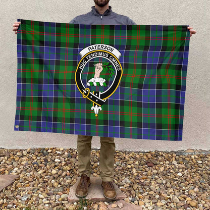 Clan Paterson Tartan Flag Crest And Plaid Basic Style