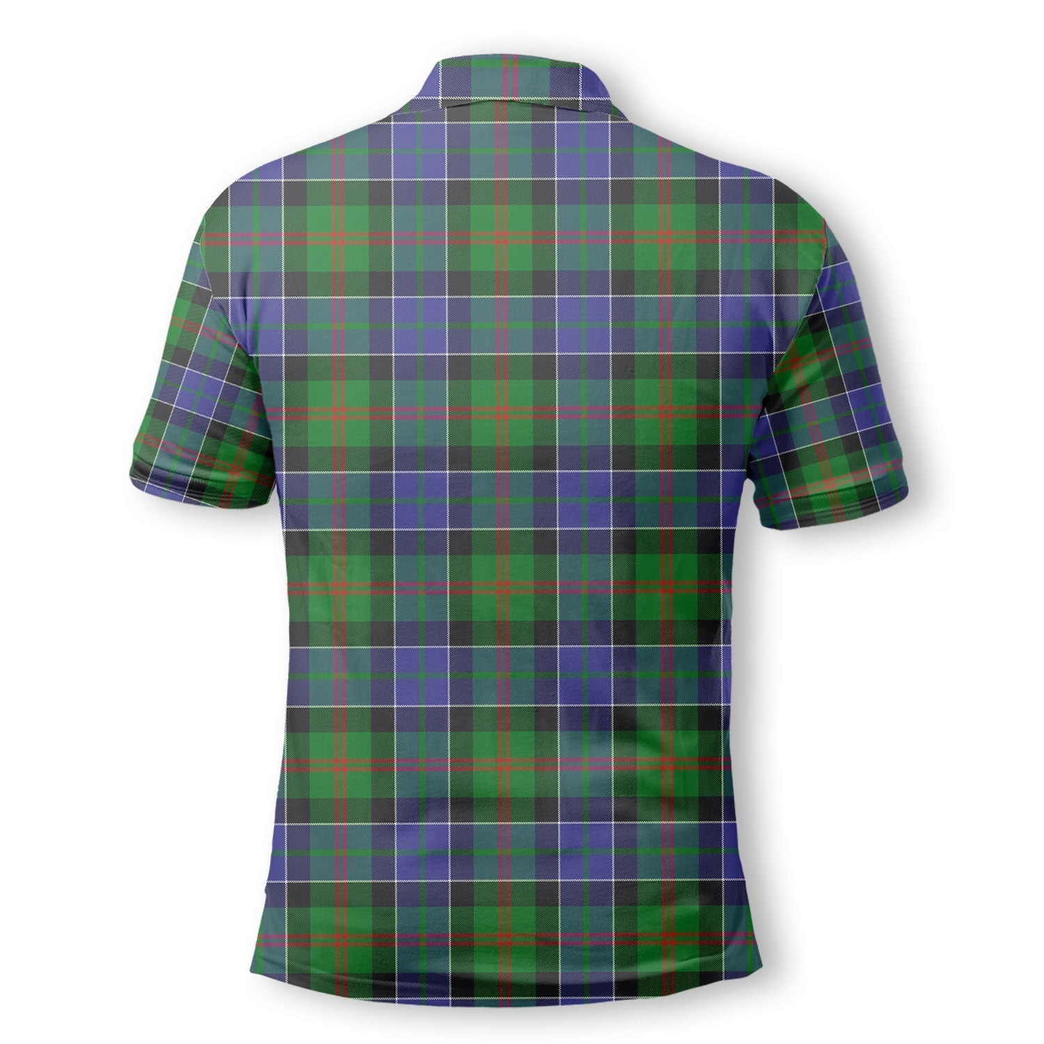 Clan Paterson Tartan Golf Tartan Men Polo Shirt Crest And Plaid Basic Style