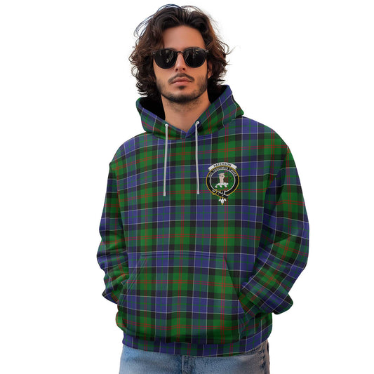 Clan Paterson Tartan Men Hoodie Crest And Plaid Basic Style