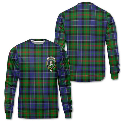 Clan Paterson Tartan Men Sweatshirt Crest And Plaid Basic Style