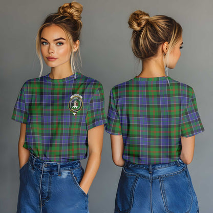 Clan Paterson Tartan Women T Shirt Crest And Plaid Basic Style