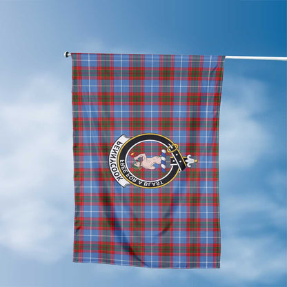 Clan Pennycook Tartan Flag Crest And Plaid Basic Style