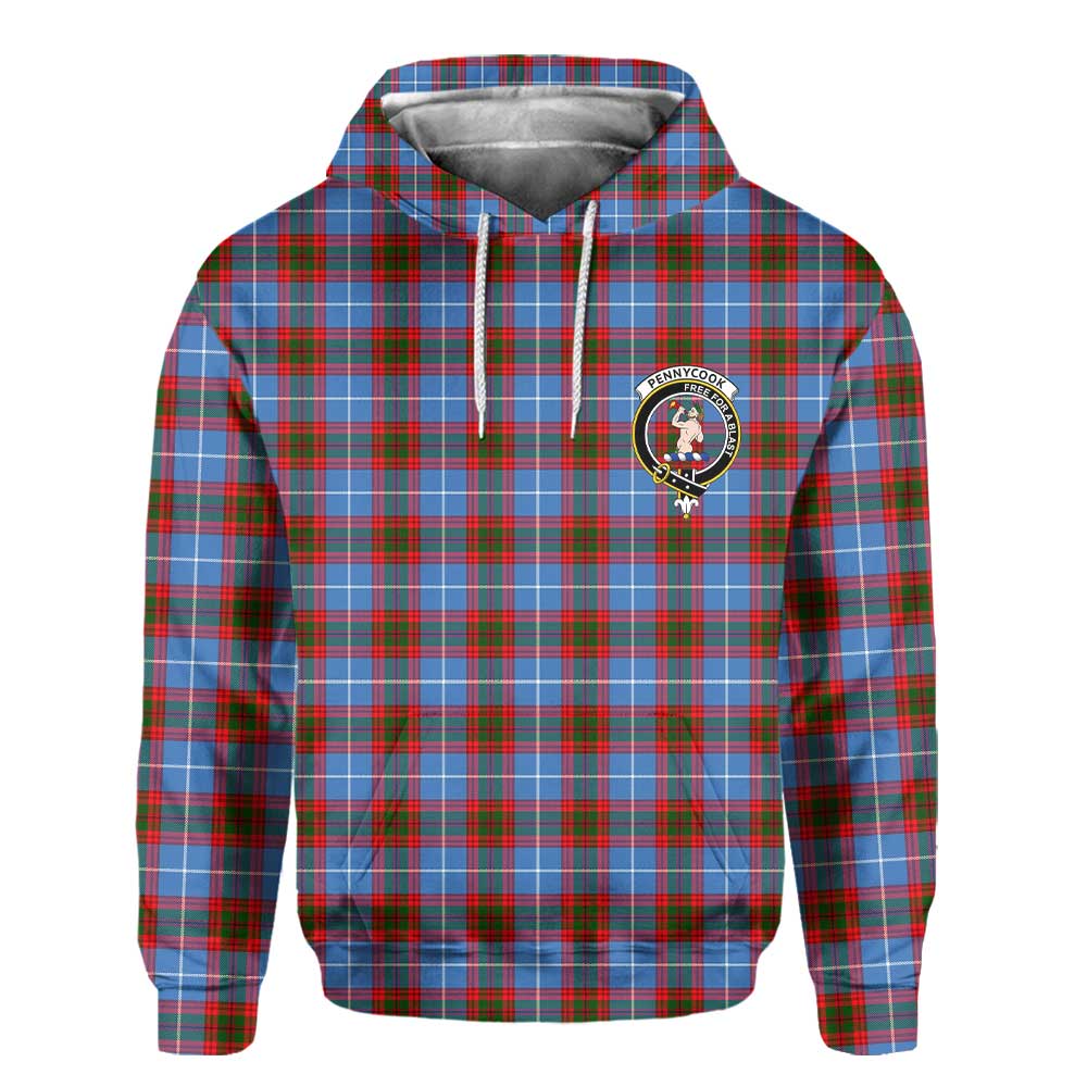 Clan Pennycook Tartan Men Hoodie Crest And Plaid Basic Style