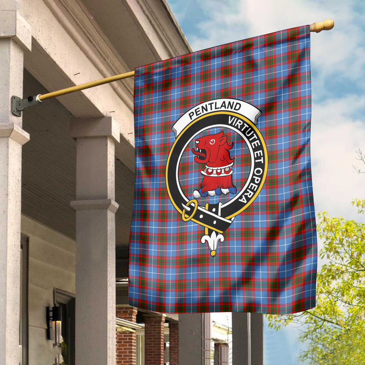 Clan Pentland Tartan Garden Flag Crest And Plaid Basic Style