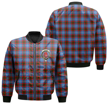 Clan Pentland Tartan Men Bomber Jacket Crest And Plaid Basic Style