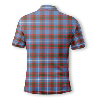 Clan Pentland Tartan Men Polo Shirt Crest And Plaid Basic Style