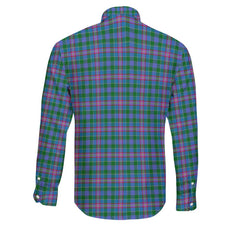 Clan Pitcairn Tartan Long Sleeve Button Shirt Crest And Plaid Basic Style