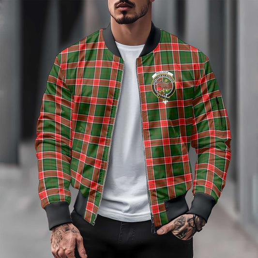 Clan Pollock Tartan Men Bomber Jacket Crest And Plaid Basic Style