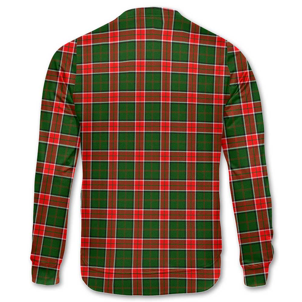 Clan Pollock Tartan Men Sweatshirt Crest And Plaid Basic Style