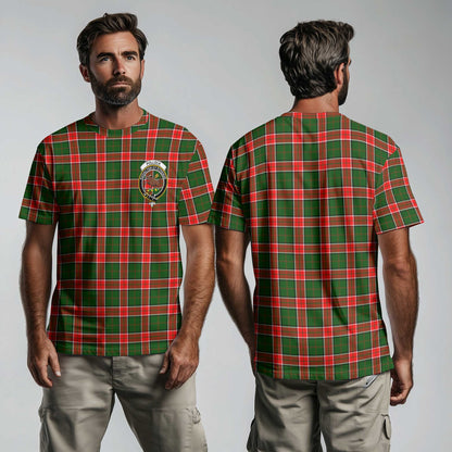 Clan Pollock Tartan Men T Shirt Crest And Plaid Basic Style