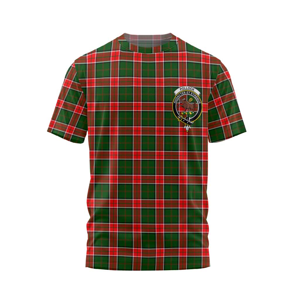 Clan Pollock Tartan Men T Shirt Crest And Plaid Basic Style