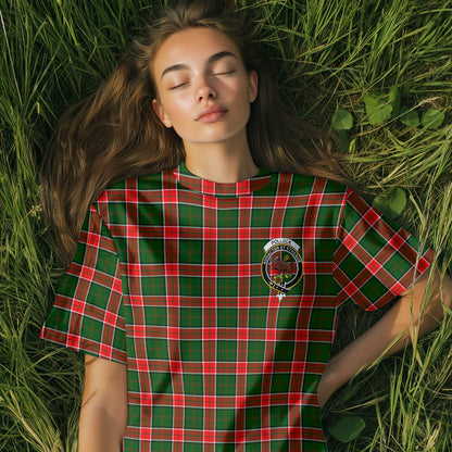 Clan Pollock Tartan Women T Shirt Crest And Plaid Basic Style