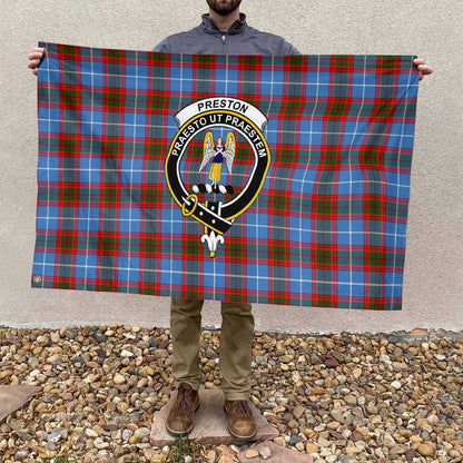 Clan Preston Tartan Flag 1 Crest And Plaid Basic Style Tartan House Flag Crest And Plaid Basic Style