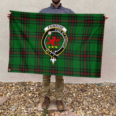 Clan Primrose Tartan Flag Crest And Plaid Basic Style