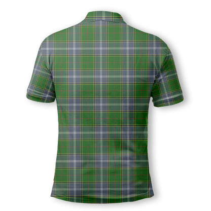 Clan Pringle Tartan Golf Tartan Men Polo Shirt Crest And Plaid Basic Style