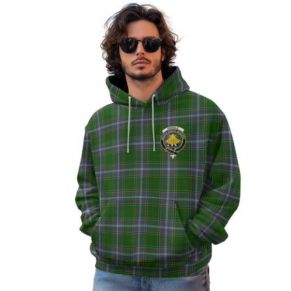 Clan Pringle Tartan Men Hoodie Crest And Plaid Basic Style