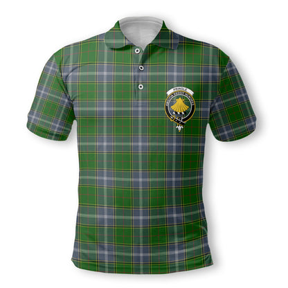 Clan Pringle Tartan Men Polo Shirt Crest And Plaid Basic Style