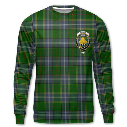 Clan Pringle Tartan Men Sweatshirt Crest And Plaid Basic Style