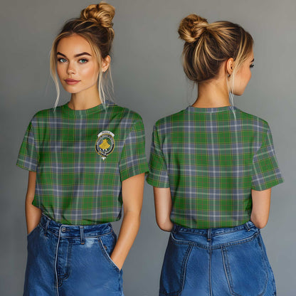 Clan Pringle Tartan Women T Shirt Crest And Plaid Basic Style