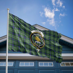 Clan Purves Tartan Flag Crest And Plaid Basic Style