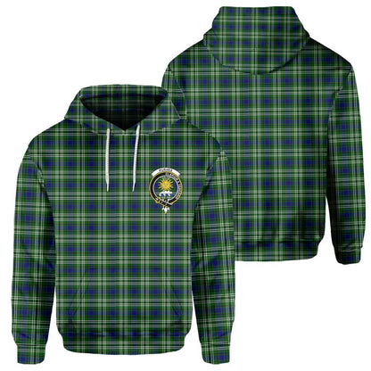 Clan Purves Tartan Men Hoodie Crest And Plaid Basic Style