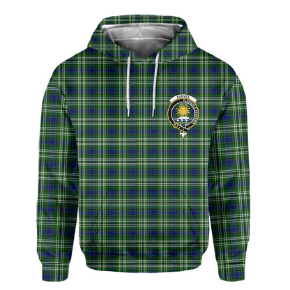 Clan Purves Tartan Men Hoodie Crest And Plaid Basic Style