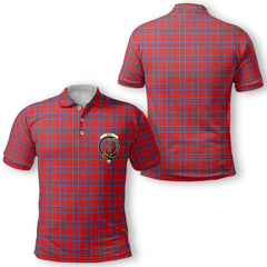 Clan Rait Tartan Golf Men Polo Shirt Crest And Plaid Basic Style