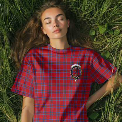 Clan Rait Tartan Women T Shirt Crest And Plaid Basic Style