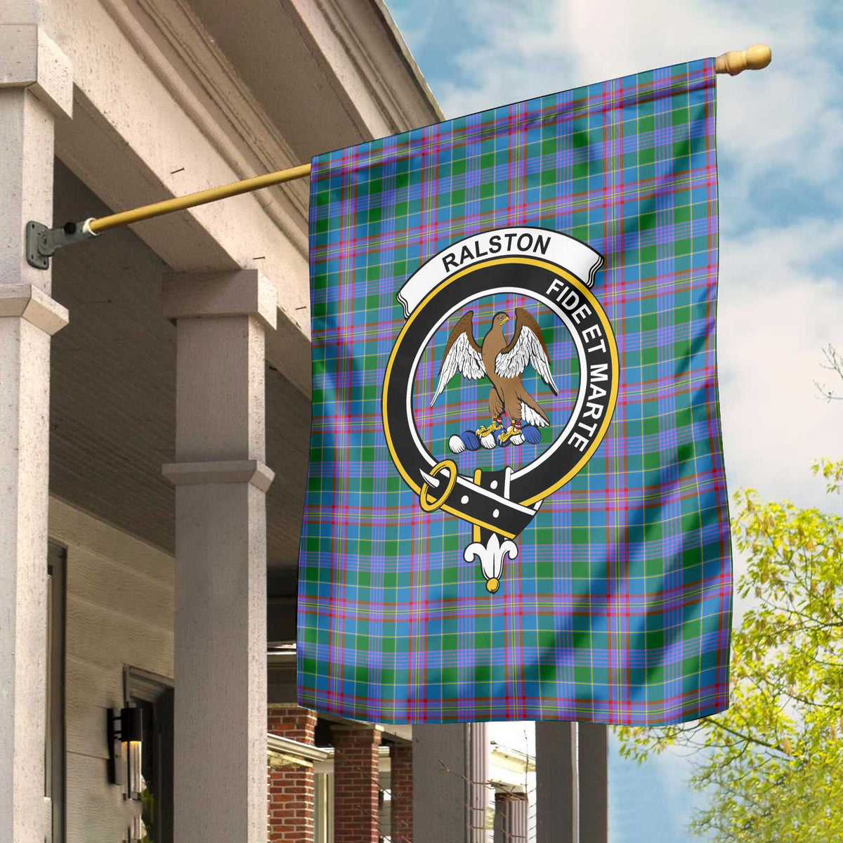Clan Ralston Tartan Garden Flag Crest And Plaid Basic Style