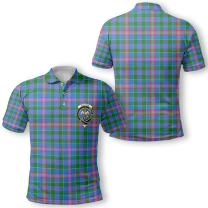 Clan Ralston Tartan Golf Tartan Men Polo Shirt Crest And Plaid Basic Style