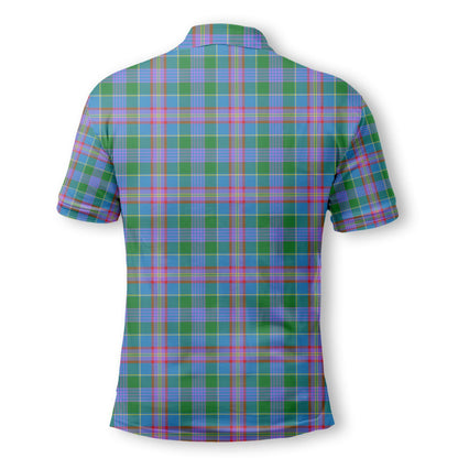 Clan Ralston Tartan Golf Men Polo Shirt Crest And Plaid Basic Style