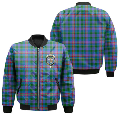 Clan Ralston Tartan Men Bomber Jacket Crest And Plaid Basic Style