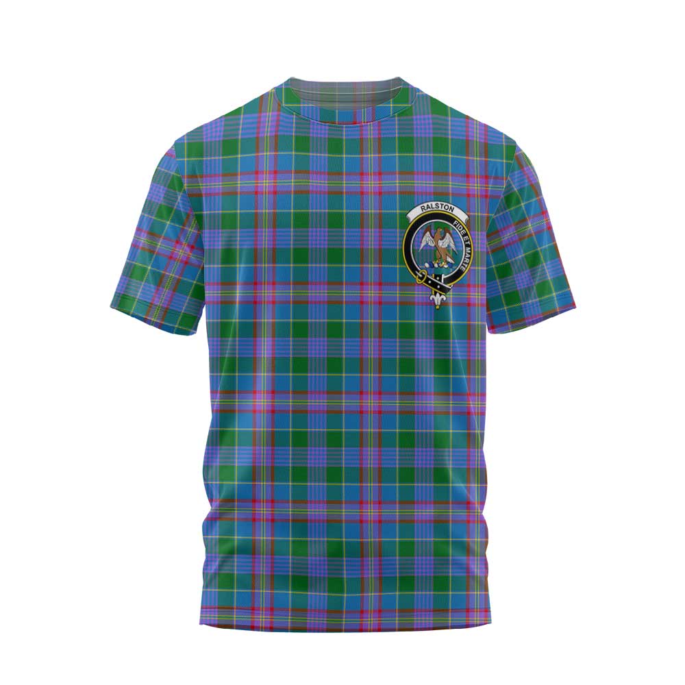 Clan Ralston Tartan Men T Shirt Crest And Plaid Basic Style