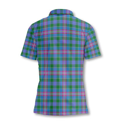 Clan Ralston Tartan Women Polo Shirt Crest And Plaid Basic Style