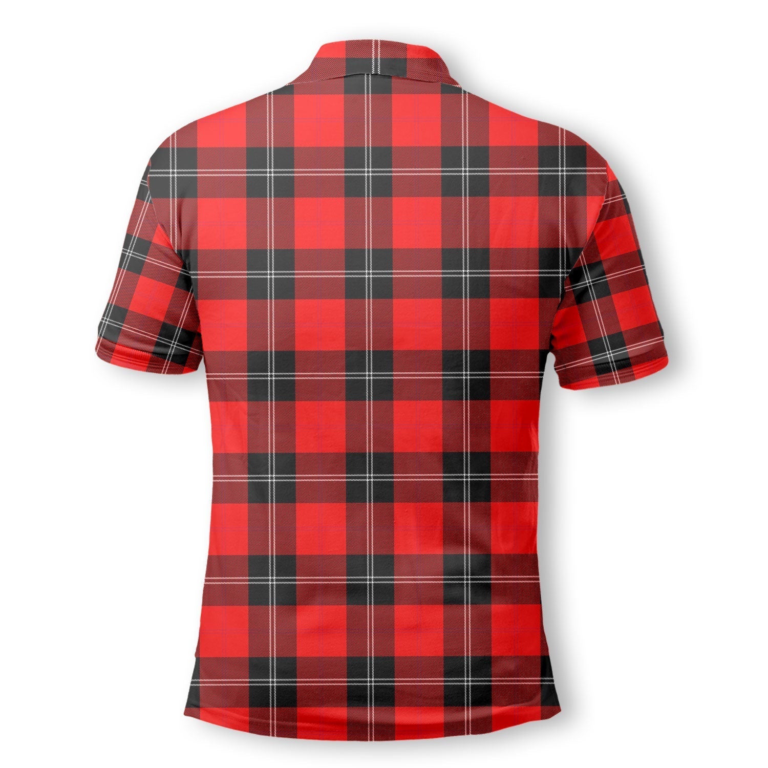 Clan Ramsay Tartan Golf Tartan Men Polo Shirt Crest And Plaid Basic Style