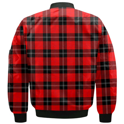 Clan Ramsay Tartan Men Bomber Jacket Crest And Plaid Basic Style