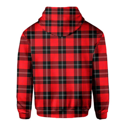 Clan Ramsay Tartan Men Hoodie Crest And Plaid Basic Style