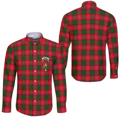 Clan Rattray Tartan Long Sleeve Button Shirt Crest And Plaid Basic Style