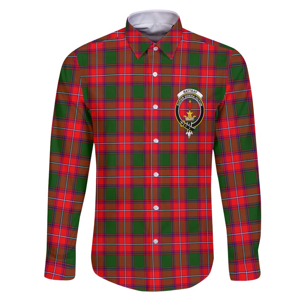 Clan Rattray Tartan Long Sleeve Button Shirt Crest And Plaid Basic Style